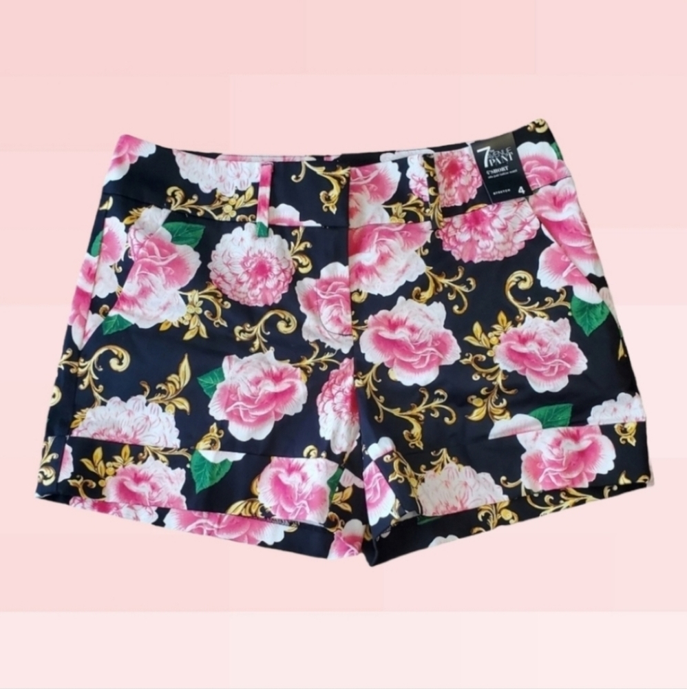 New York & Company Floral Shorts, size 4, NWT
